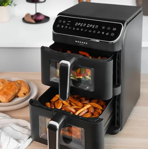 Air Fryer Frytkownica beztłuszczowa MOZANO AirTower Duo 11l z podwójnym koszem 12 automatycznych programów