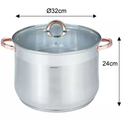 Klausberg Garnek Gastro Z Pokrywą 32Cm 18,7L Kb-7797