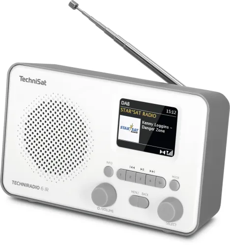 Radioodbiornik TechniSat TechniRadio 6 IR Radio FM DAB+ Internetowe Bluetooth Biało-szary