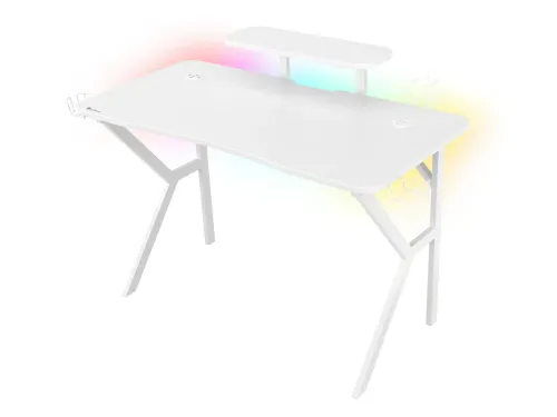 Biurko Genesis Holm 320 RGB 120cm Biały