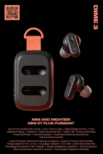 Słuchawki dokanałowe SKULLCANDY Dime 3 Czarny