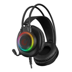 Słuchawki przewodowe z mikrofonem Rampage RM-K27 X-Jammer Nauszne Czarny