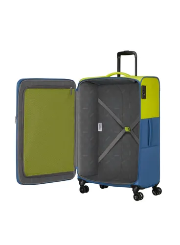 Большой расширенный чемодан American Tourister Daring DASH EXP-lime / coronet