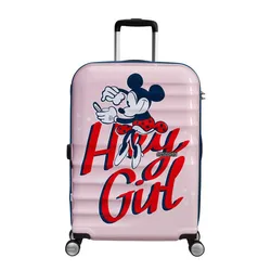 Walizka średnia American Tourister Wavebreaker Disney - Minnie darling pink