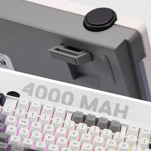 Klawiatura REDRAGON Otiim Pro K729WGB RGB Hot Swap Bullet QL Switch Biało-szary