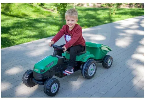 Woopie Traktor na Pedały Farmer GoTrac MAXI z Przyczepą Ciche Koła