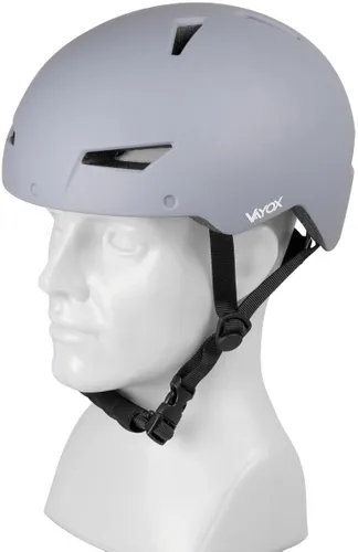 Kask rowerowy VAYOX Street VA0423GREM Szary Miejski z lampką (rozmiar M)