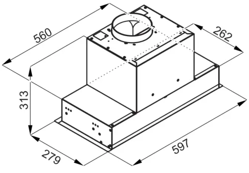 Okap VDB Flat Gest 60 Biały