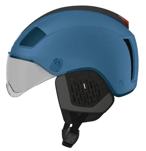 Kask rowerowy LAZER Nova KinetiCore Niebieski Miejski z lampką (rozmiar M)