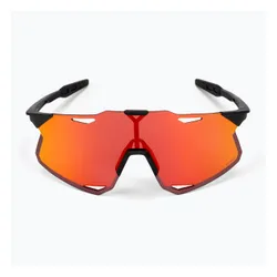 Okulary przeciwsłoneczne 100% Hypercraft matte black/hiper red multilayer mirror
