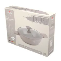 Płaski Garnek Tytanowy Z Pokrywą 28Cm Berlinger Haus Bh-8098 Taupe