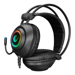 Słuchawki przewodowe z mikrofonem Rampage RM-K19 Raging Plus Nauszne Czarny