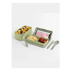 Lunchbox / śniadaniówka ze sztućcami Blim+ Bauletto M - forest light