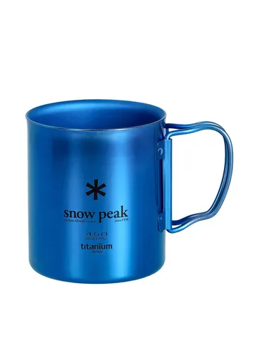 Kubek termiczny Snow Peak Titanium Double Wall 450 Mug - blue