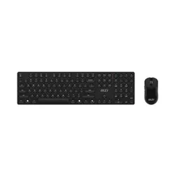 Zestaw klawiatura i mysz MSI Forge K210 Combo bezprzewodowa czarna