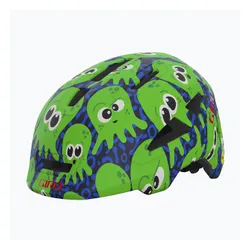 Kask rowerowy dziecięcy Giro Scamp II Jr matte midnight/bright green inked