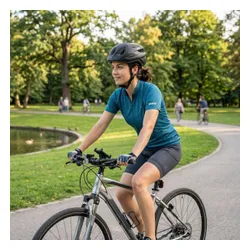 Kask rowerowy VAYOX Active VA0424BML Czarny MTB z lampką (rozmiar L)