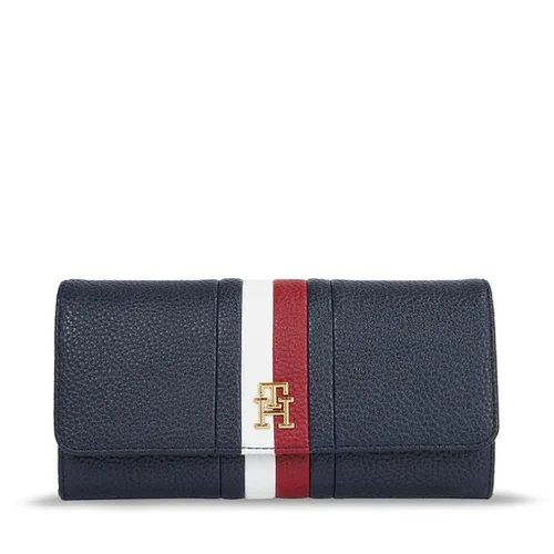 Женский кошелек Tommy Hilfiger Th Emblem Large Flap Corp AW0AW15271 Space Blue DW6