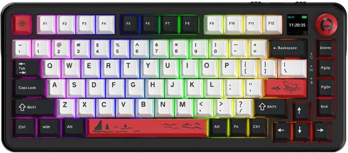 Klawiatura AJAZZ AK820 MAX Plus Czarno-biało-czerwony