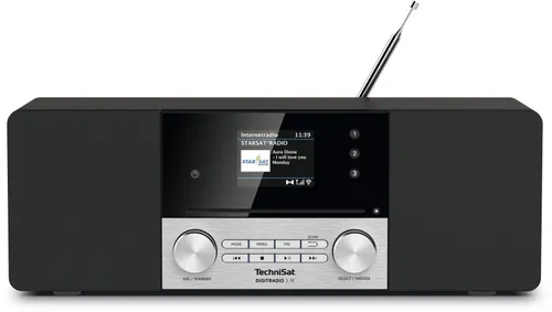 Radioodbiornik TechniSat DigitRadio 3 IR Radio FM DAB+ Internetowe Bluetooth Czarno-srebrny