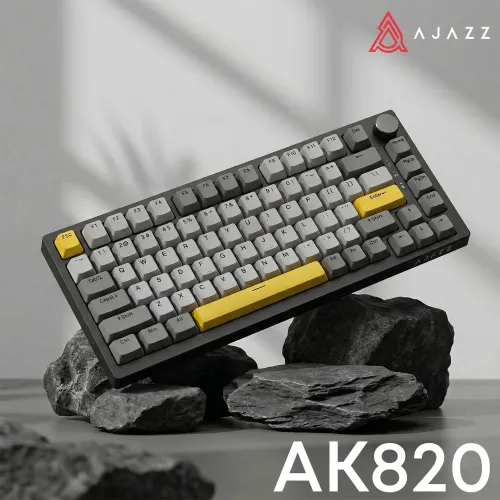 Klawiatura mechaniczna Ajazz AK820 Sea Salt Switch Czarno-Szary