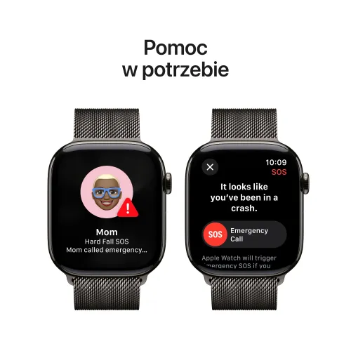 Apple Watch 10 GPS + Cellular 42mm koperta z tytanu (łupek) + bransoleta mediolańska (łupek)