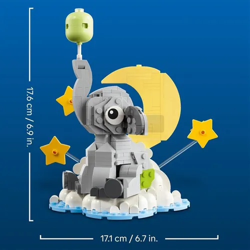 LEGO Iconic 40814 Słoniątko na niebie, zestaw klocków 18+