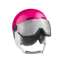 Kask narciarski dziecięcy SALOMON GROM VISOR pink z WBUDOWANA SZYBĄ - KAT. S2 - Rozmiar - M