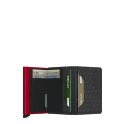 Küçük RFID Cüzdan Gizli Slimwallet Optik-Siyah / Kırmızı