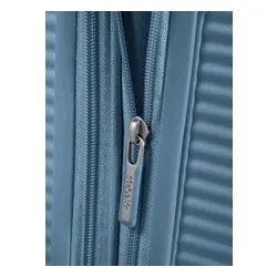 American Tourister Soundbox-stone blue Büyük Genişletilebilir Bavul