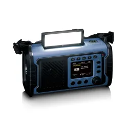 Radioodbiornik Lenco PDR-255BU Ładowanie solarne Na korbkę Latarka Powerbank Radio DAB+ Niebieski