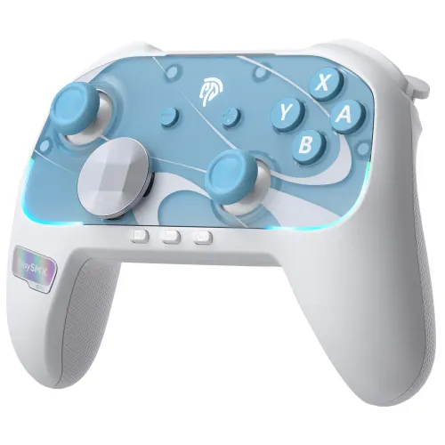 Pad EasySMX S10 do Nintendo Switch 2, PC Bezprzewodowy Biało/Niebieski