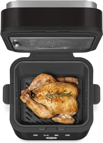 Air Fryer Frytkownica beztłuszczowa SMEG AFC01BLMEU 7l z okienkiem do obserwacji postępów gotowania