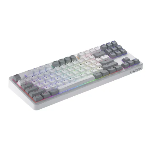 Klawiatura mechaniczna Hator Rockfall 3 Wireless Aurum Lemon Biało-Szary