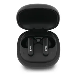 Słuchawki dokanałowe BMW Leather Metal Logo ANC Czarny