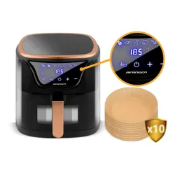 Frytkownica beztłuszczowa Air Fryer BERDSEN BD-652 5l Czarno-złoty