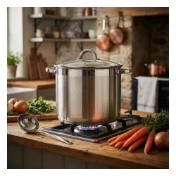 Garnek ze stali nierdzewnej z pokrywką FABIO 15 l