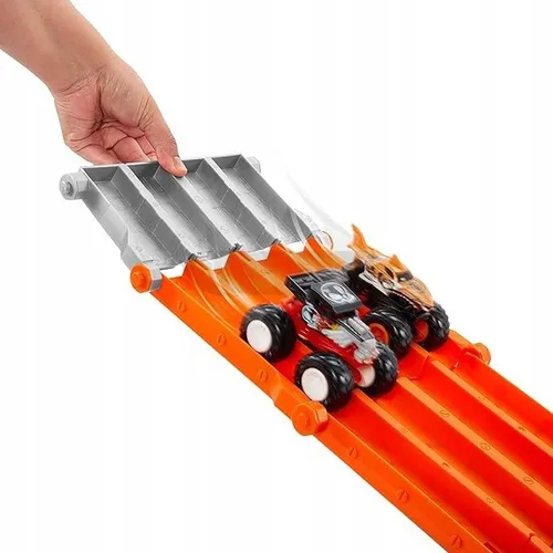 HOT WHEELS MONSTER TRUCK Wyścig z demolką zestaw torów + 2 autka JFR07