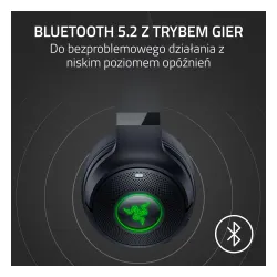 Słuchawki bezprzewodowe z mikrofonem Razer Kraken Kitty V2 BT Black Nauszne Czarny