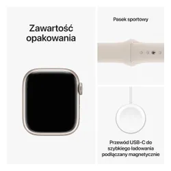 Смарт-часы Apple Watch 9 GPS 41 мм алюминиевый спортивный ремешок S / M