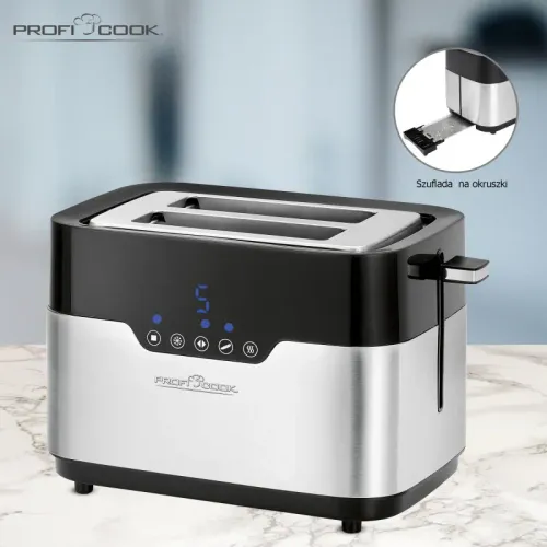 Toster ProfiCook PC-TA 1170 Ruszt do bułek Rozmrażanie 920W