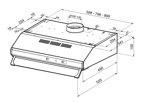 Okap Smeg KSEC81XE3 Czarny