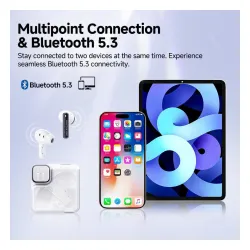 Słuchawki bezprzewodowe QCY MeloBuds Neo T31 Dokanałowe Bluetooth 5.3 Biały