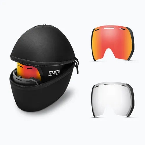 Kask rowerowy Smith Jetstream TT matte black/chromapop red mirror/clear