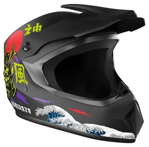 Kask KAMIKAZE Katana Czarny Full Face (rozmiar M)