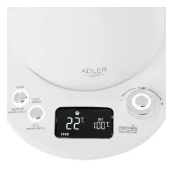 ADLER AD 1349w 1 l - czajnik elektryczny bezprzewodowy metalowy z regulacją temperatury