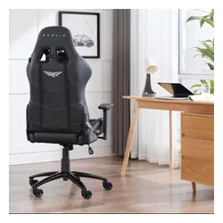 Fotel GAMVIS Phantom Large Czarny (białe elementy)