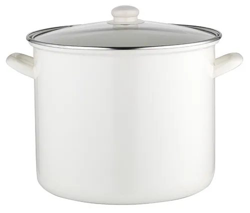 Garnek FLORINA Wysoki Gładki 28 cm Kremowy