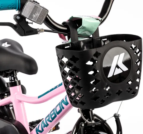 Rower dziecięcy KARBON Jazz 14 cali dla dziewczynki Różowy