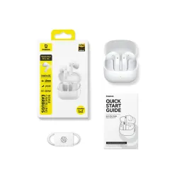 Słuchawki bezprzewodowe Baseus Bass BS1 NC Douszne Bluetooth 6.0 Biały